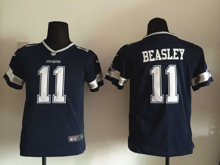 Kids Nike Dallas Cowboys #11 Beasley Blue Jersey