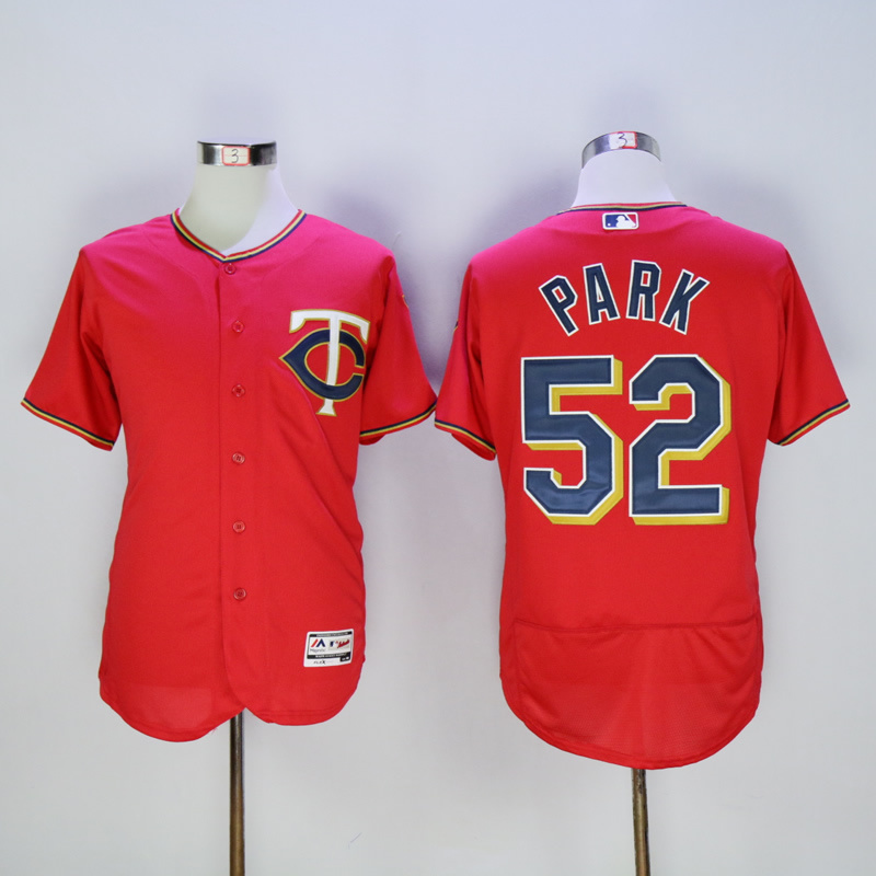 MLB Minnesota Twins #52 Park Red Majestic Jersey