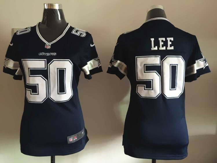 Women Nike Dallas Cowboys #50 Lee Blue Jersey