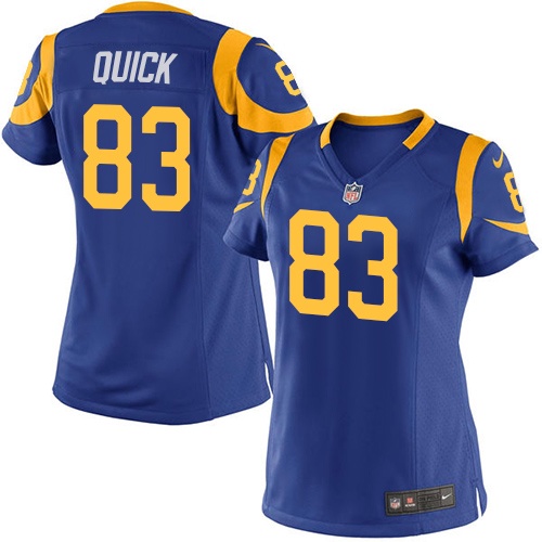 Women Los Angeles Rams #83 Brian Quick Royal Blue Jersey