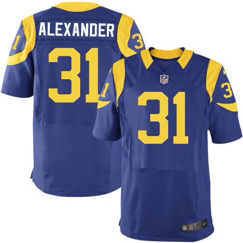 Mens Nike Los Angeles Rams #31 Mo Alexander Elite Blue Jersey