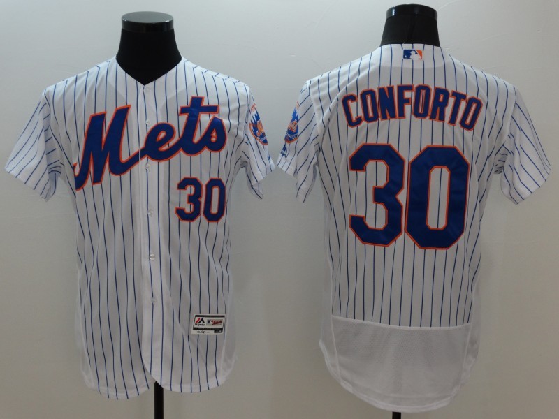 Majestic MLB New York Mets #30 Conforto White Elite Jersey