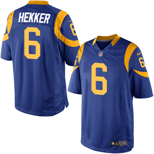 Mens Nike Los Angeles Rams #6 Johnny Hekker Elite Blue Jersey