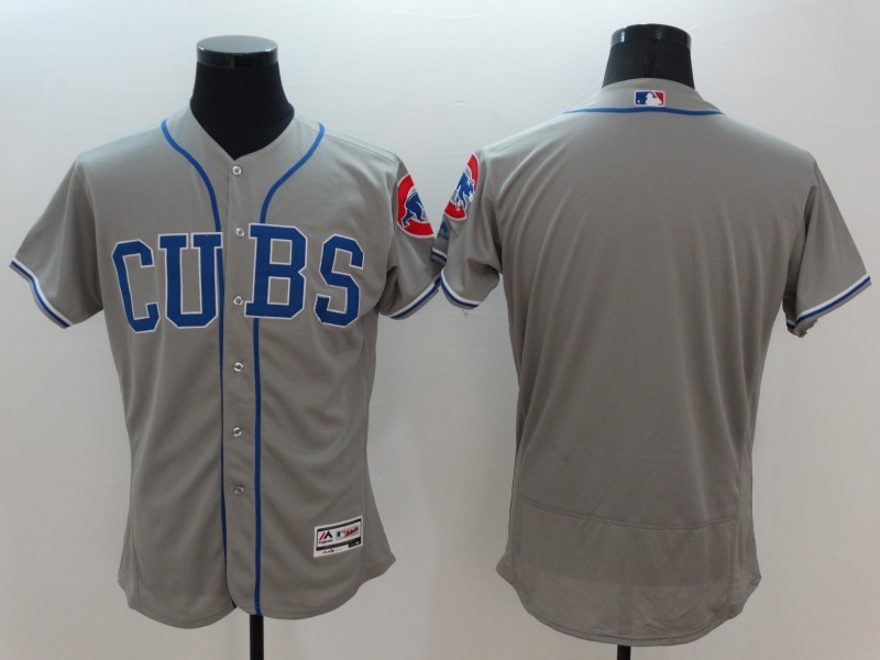 Majestic MLB Chicago Cubs Blank Grey Elite Jersey