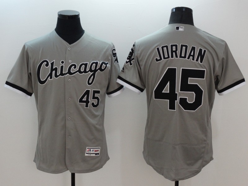 Majestic MLB Chicago White Sox #45 Jordan Grey Elite Jersey
