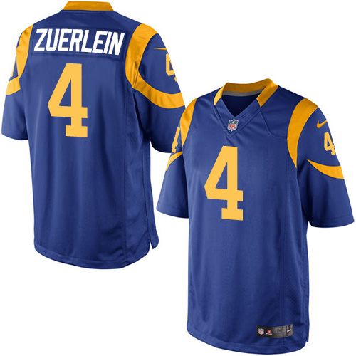 Mens Nike Los Angeles Rams #4 Greg Zuerlein Elite Blue Jersey