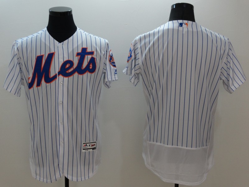 Majestic MLB New York Mets Blank White Elite Jersey