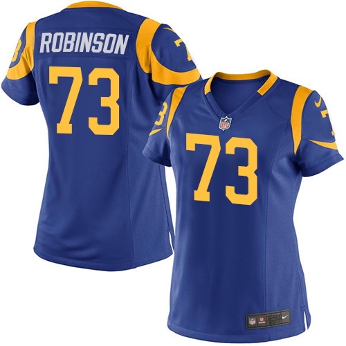 Women Los Angeles Rams #73 Greg Robinson Royal Blue Jersey