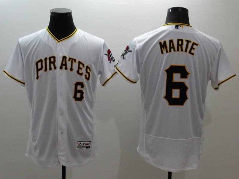 Majestic MLB Pittsburgh Pirates #6 Marte Elite White Jersey