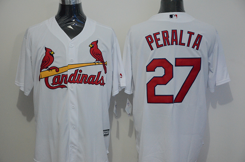 Majestic St.Louis Cardinals #27 Peralta White Jersey