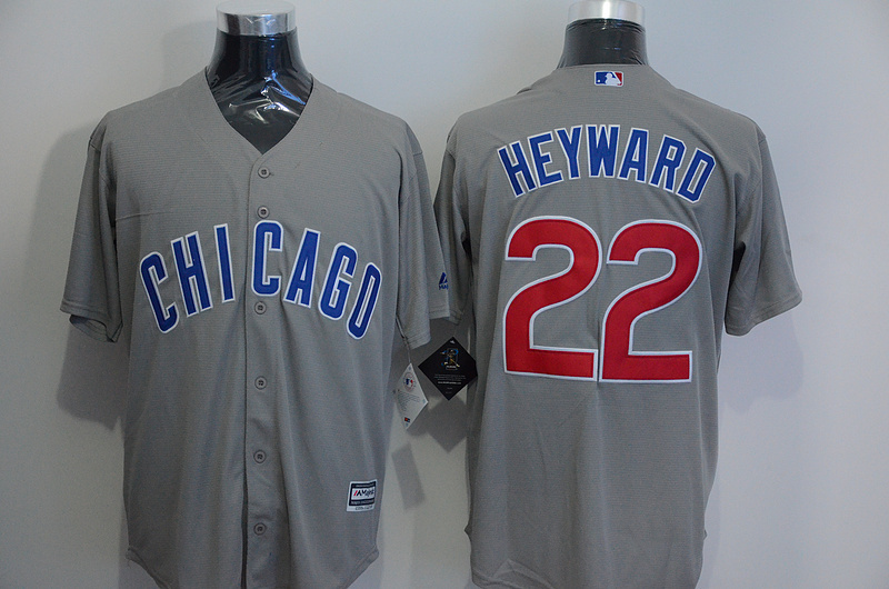 Majestic MLB Chicago Cubs #22 Heyward Grey Jersey