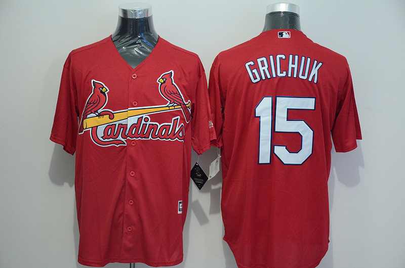 Majestics St.Louis Cardinals #15 Grichuk Red Jersey