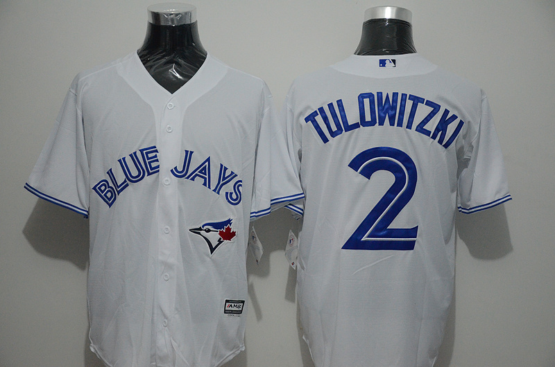 Majestic MLB Toronto Blue Jays #2 Tulowitzki White Jersey