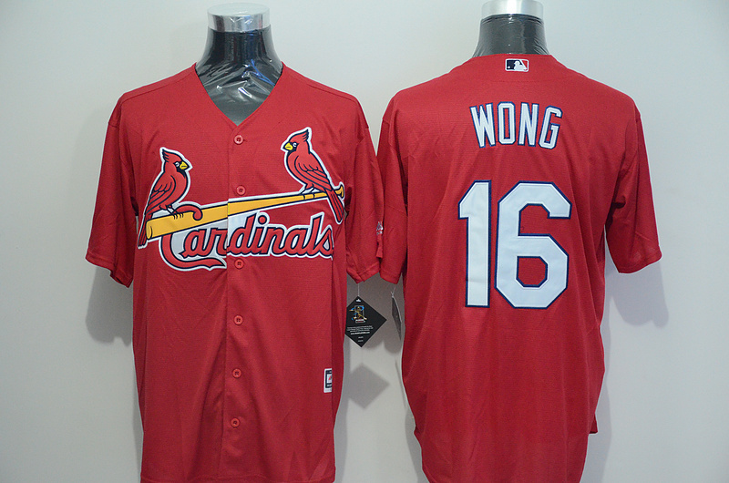Majestics St.Louis Cardinals #16 Wong Red Jersey