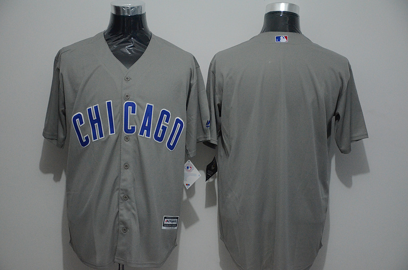 Majestic MLB Chicago Cubs Blank Grey Jersey