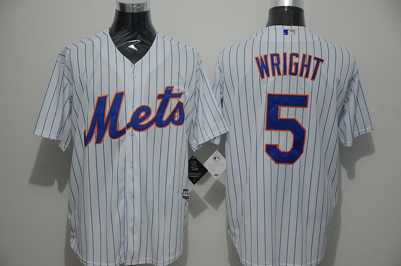 Majestic New York Mets #5 Wright White Jersey