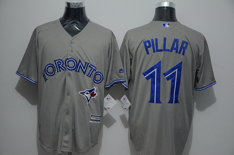 Majestic MLB Toronto Blue Jays #11 Pillar Grey Jersey