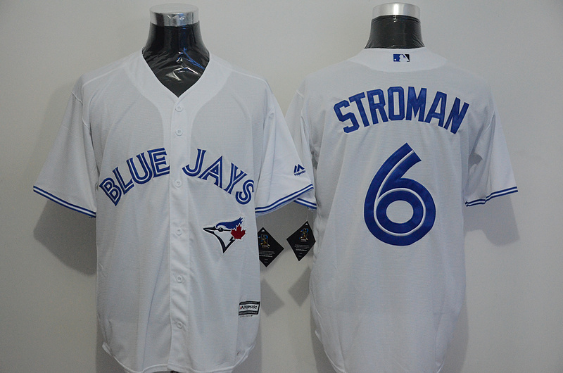 Majestic MLB Toronto Blue Jays #6 Stroman White Jersey