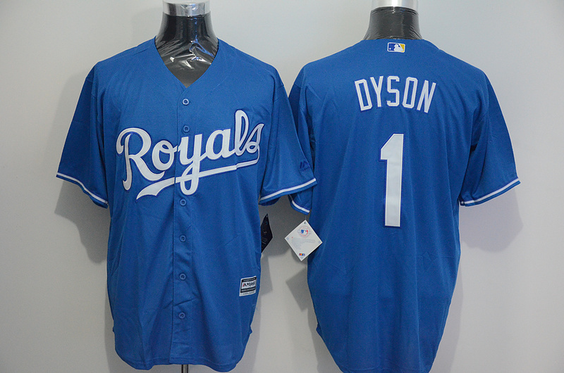 Majestics MLB Kansas City Royals #1 Dyson Blue Jersey