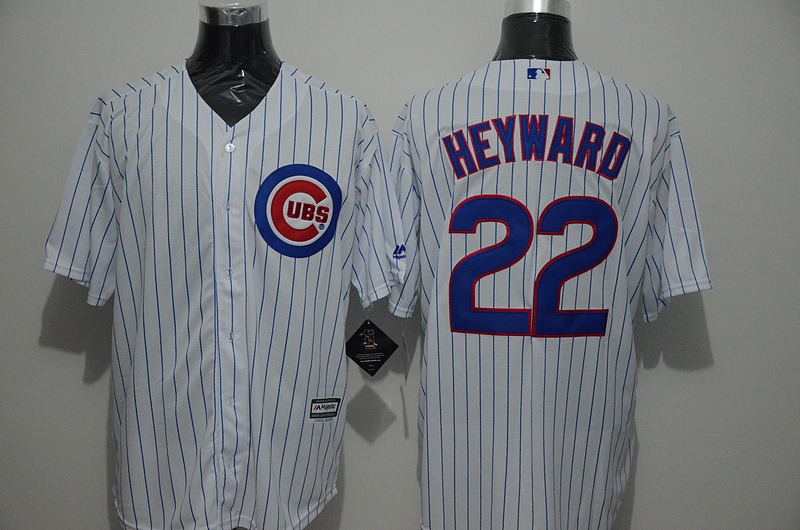 Majestic Chicago Cubs #22 Heyward White Jersey