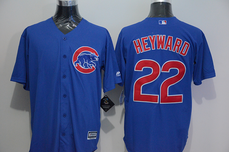 Majestic MLB Chicago Cubs #22 Heyward Blue Jersey