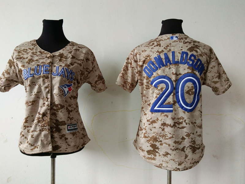 Women Toronto Blue Jays #20 Donaldson Camo Jersey