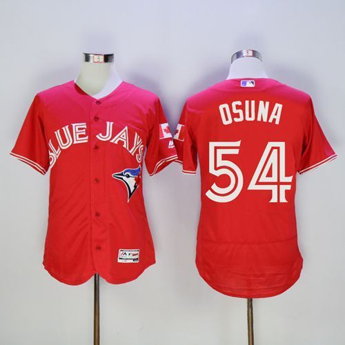 Majestics MLB Toronto Blue Jays #54 Robert Osuna Red Jersey