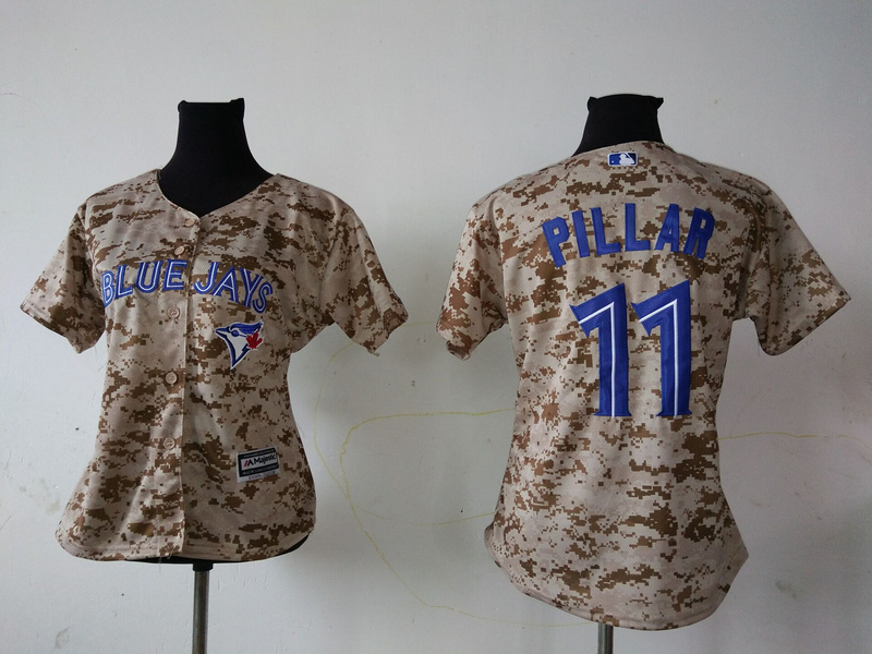 Women Toronto Blue Jays #11 Pillar Camo Jersey