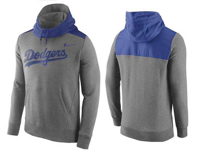 MLB Los Angeles Dodgers Grey Pullover Hoodie