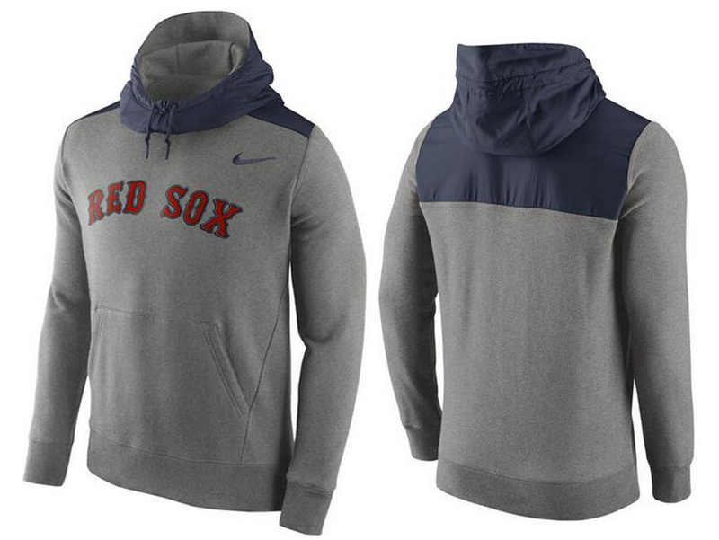 MLB Boston Red Sox Grey Pullover Hoodie