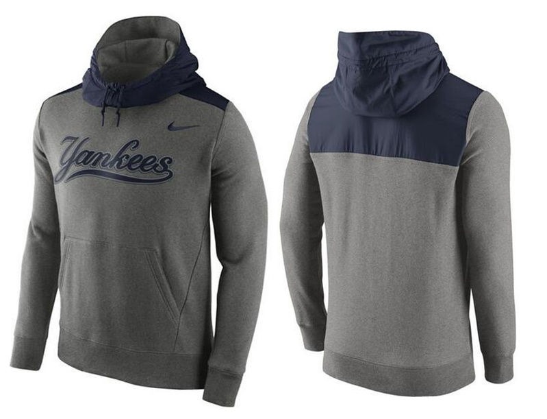 MLB New York Yankees Grey Pullover Hoodie