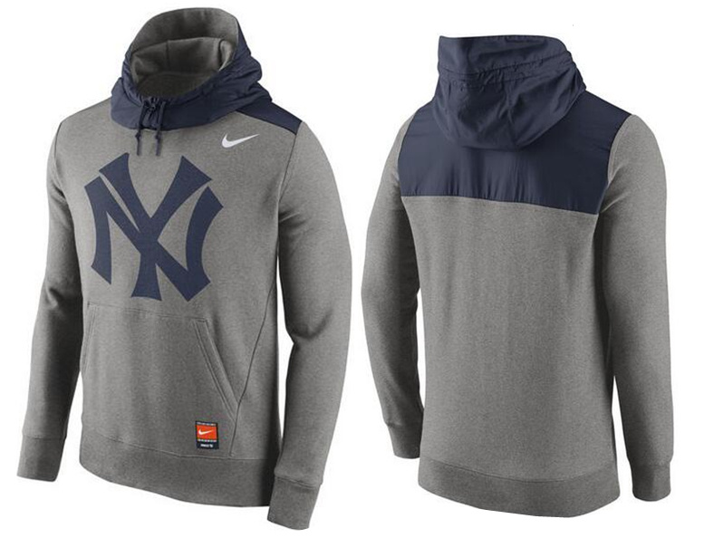MLB New York Yankees Grey Color Pullover Hoodie