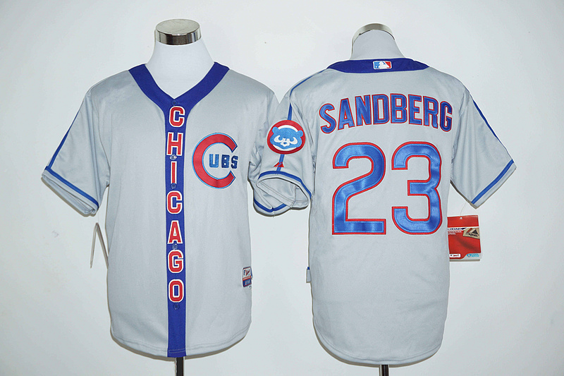 MLB Chicago Cubs #23 Sandberg Grey New Jersey