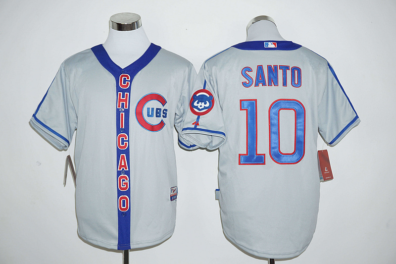 MLB Chicago Cubs #10 Santo Grey New Jersey