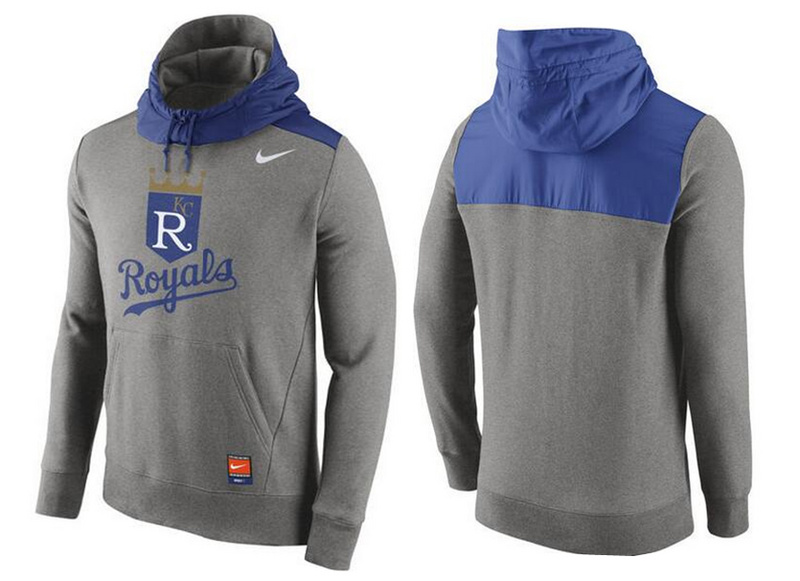 MLB Kansas City Royals Grey Pullover Hoodie