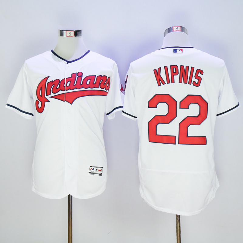 Majestics MLB Cleveland Indians #22 Kipnis White Jersey