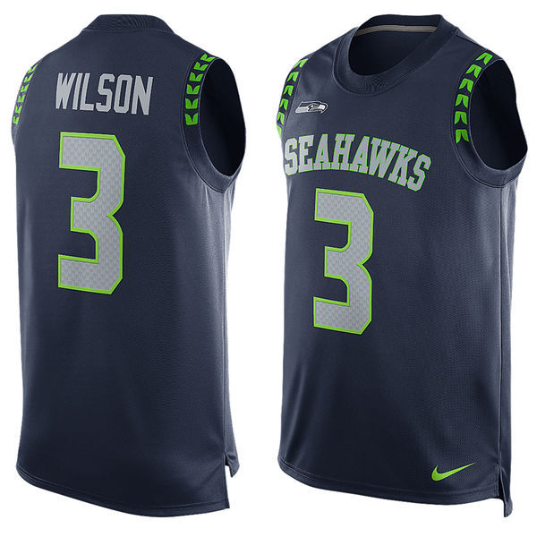 Russell Wilson Seattle Seahawks Player Name & Number Tank Top - Navy 