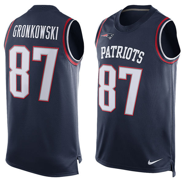 Rob Gronkowski New England Patriots Printed Player Name & Number Tank Top - Navy 