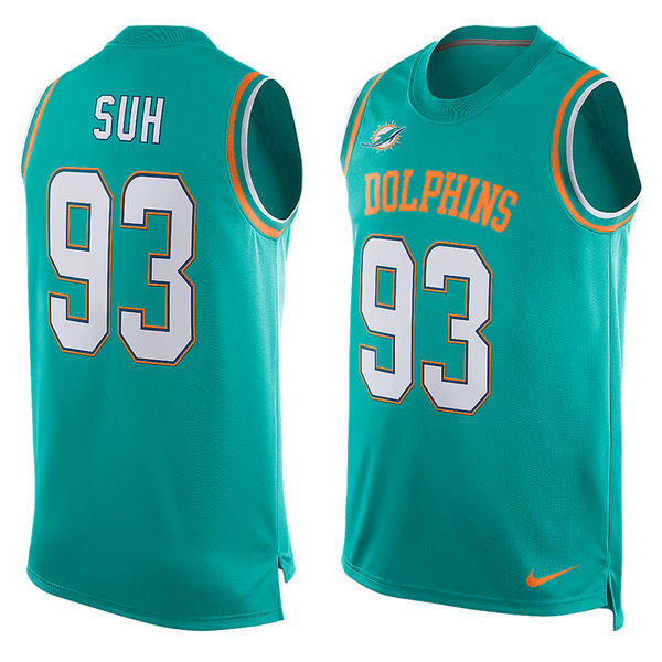 Ndamukong Suh Miami Dolphins Limited Tank Top - Aqua 