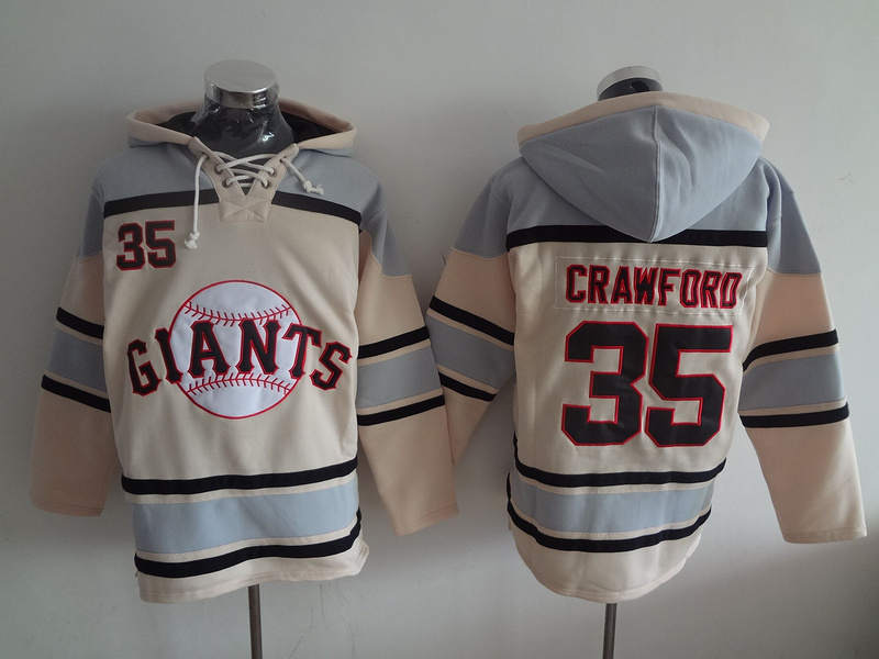 MLB San Francisco Giants #35 Crawford Cream Hoodie