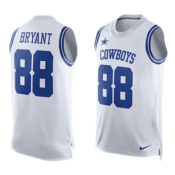 Dez Bryant Dallas Cowboys Printed Player Name & Number Tank Top - White 