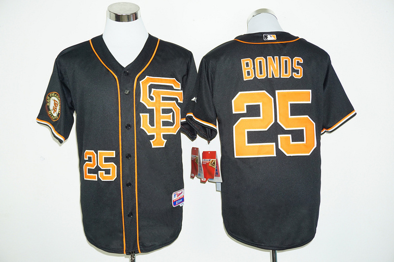 MLB San Francisco Giants #25 Bonds Black Cool Base Jersey