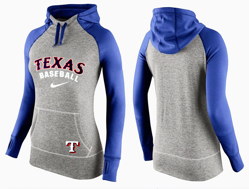 MLB Texas Rangers Blue Women Hoodie