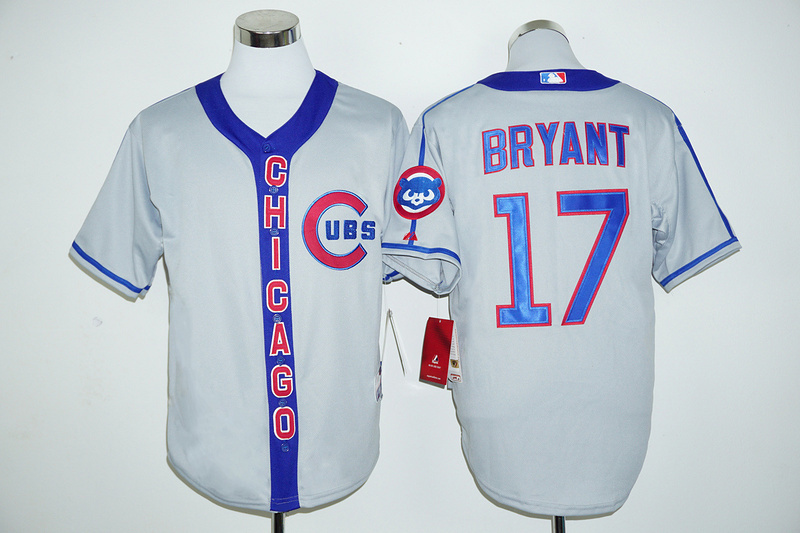 MLB Chicago Cubs #17 Bryant Grey New Jersey