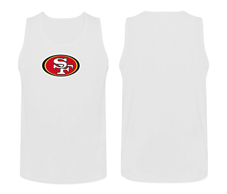 Mens Nike White San Francisco 49ers Cotton Team Tank Top 