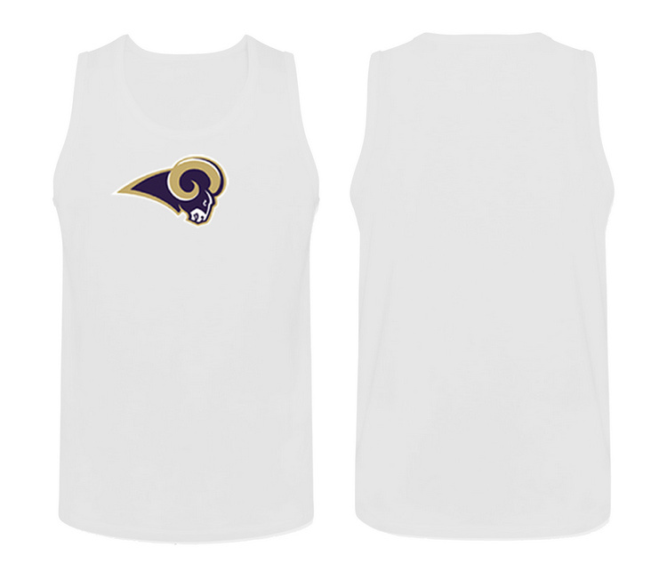 Mens Nike White St.Louis Rams Cotton Team Tank Top 