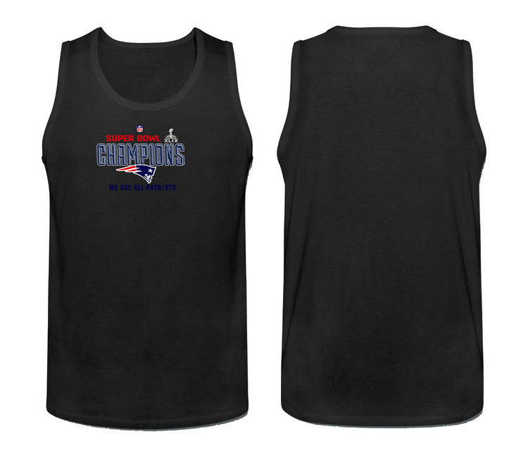 Mens Nike Black 2 New England Patriots Cotton Team Tank Top 