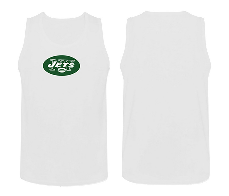 Mens Nike White New York Jets Cotton Team Tank Top 