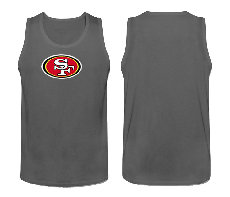 Mens Nike Grey San Francisco 49ers Cotton Team Tank Top 