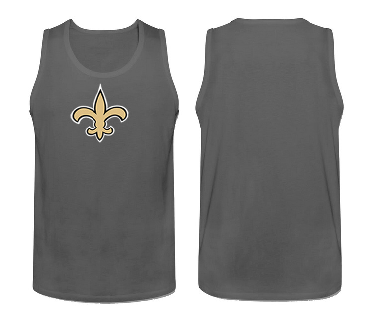 Mens Nike Grey New Orleans Saints Cotton Team Tank Top 